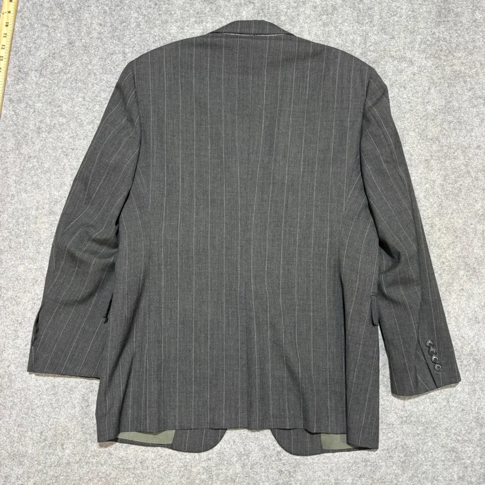 Polo Ralph Lauren Mens Pinstripe Blazer Gray Two Button Sport Coat Suit Jacket
